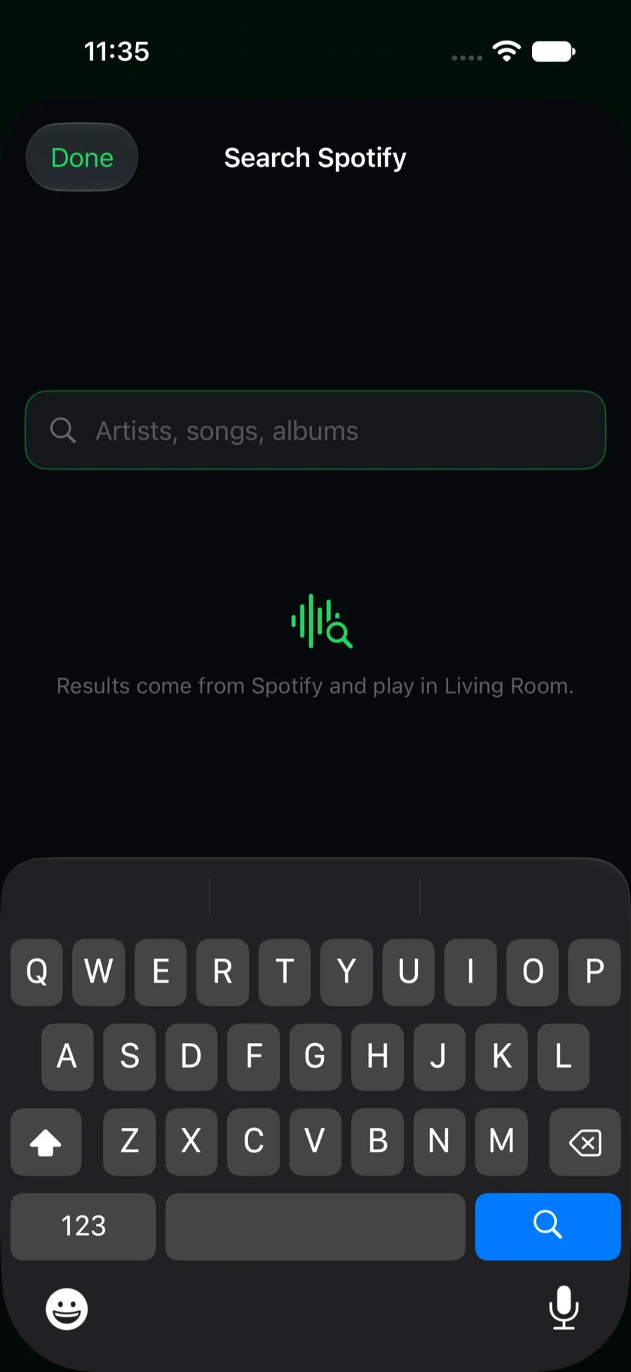 Dial on iPhone: search