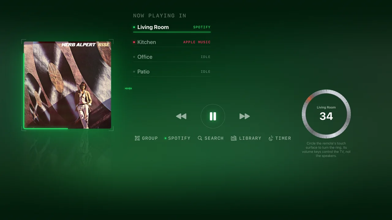 Dial now playing with the queue strip